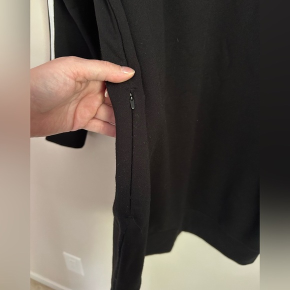 Athleta Circa Track Sweatshirt Dress 2.0 in Black Size Medium Petite - Picture 6 of 7